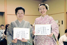 照本裕子さん、照本綾さんが、弐級のお免状を取得されました。 